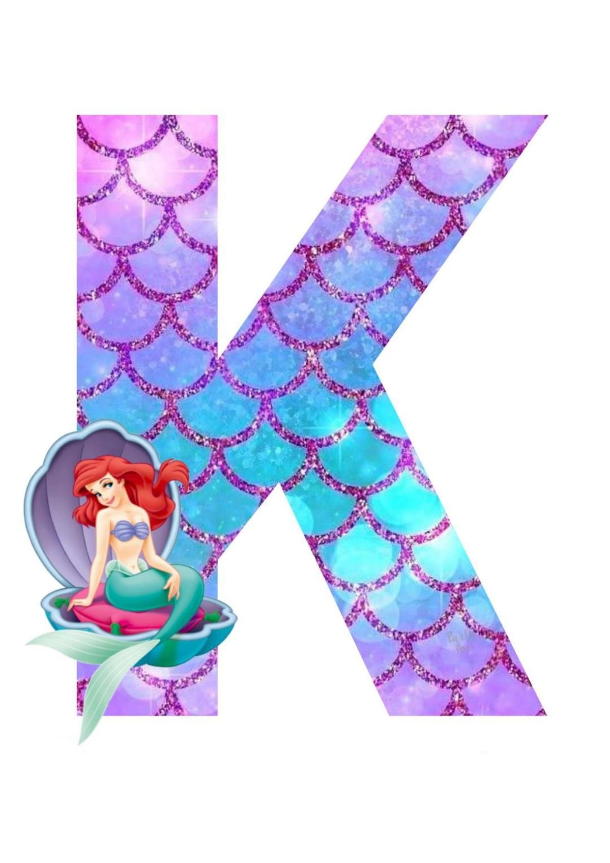 Kids Personalised Mermaid PJs - Plain Pink - Birthday, Initials, Name, Ages 6 Months - 10 Years