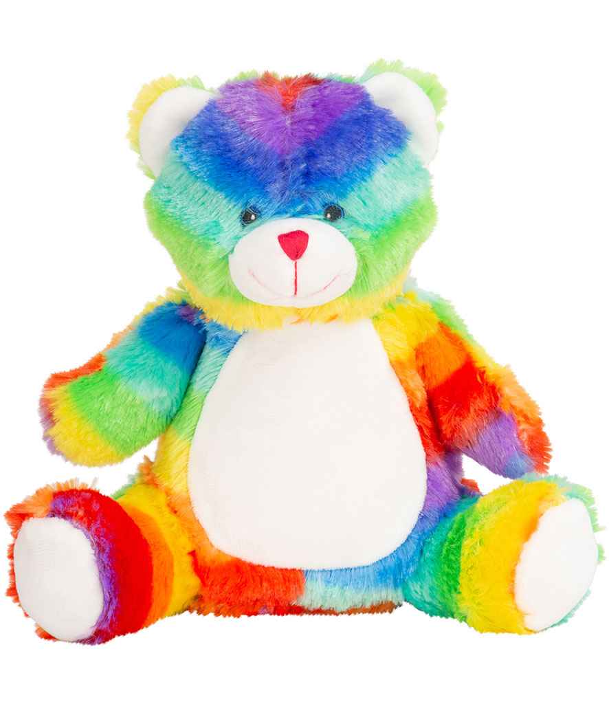 Rainbow Bear, Mini Mumbles Bear, Print Me Bear, Personalised Soft Toy