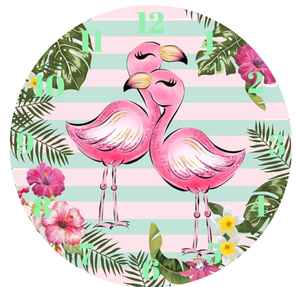 Flamingo’s Design, Toughened Glass Clock