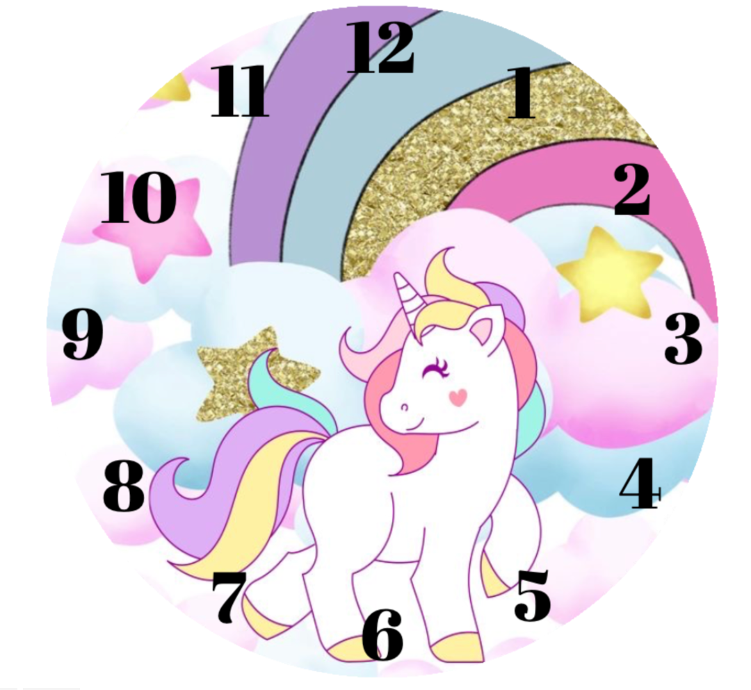 Unicorn Design, Toughened Glass Clock