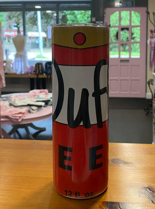 Duff Beer, 20oz Tumbler, Insulated, Stainless Steel, Hot & Cold use