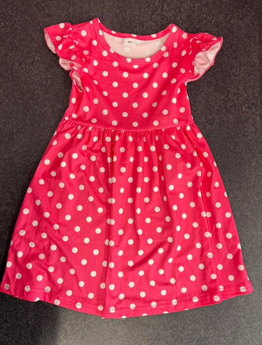 Pink Spotty Dress, Summer, Toddler, Children