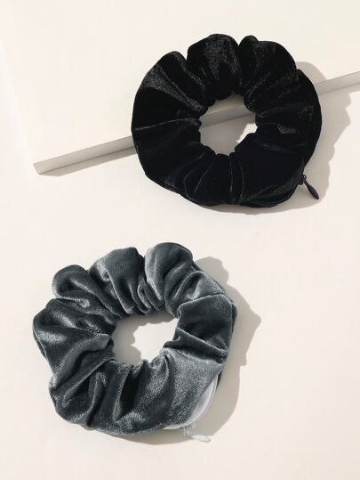 Purse Scrunchies, Velvet Scrunchie, Solid Colour, A Purse and a Scrunchie in One, Choice of Colour