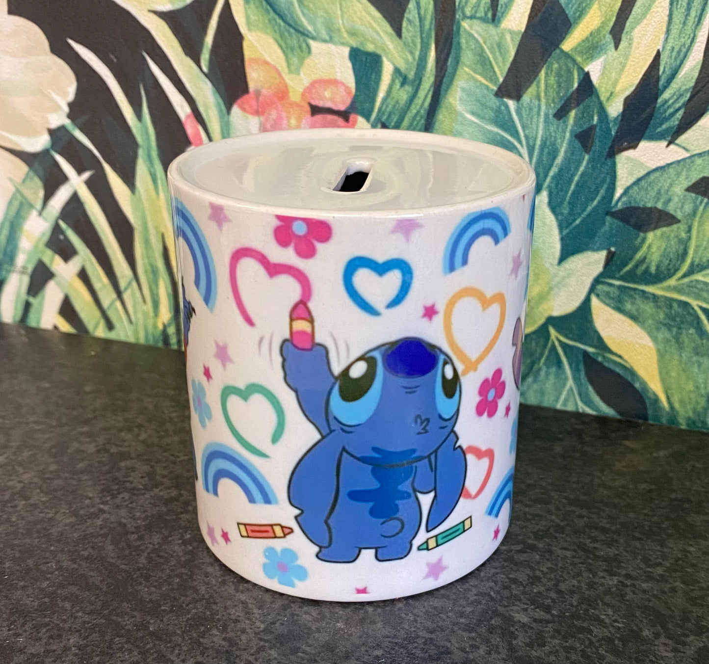 Stitch Money Box, Piggy Bank, Savings, Ceramic Money Box, Personalisation