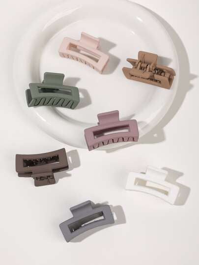 Small Neutral Coloured Claw Clips, Pack of 7, Hair, Clips in plastic tub