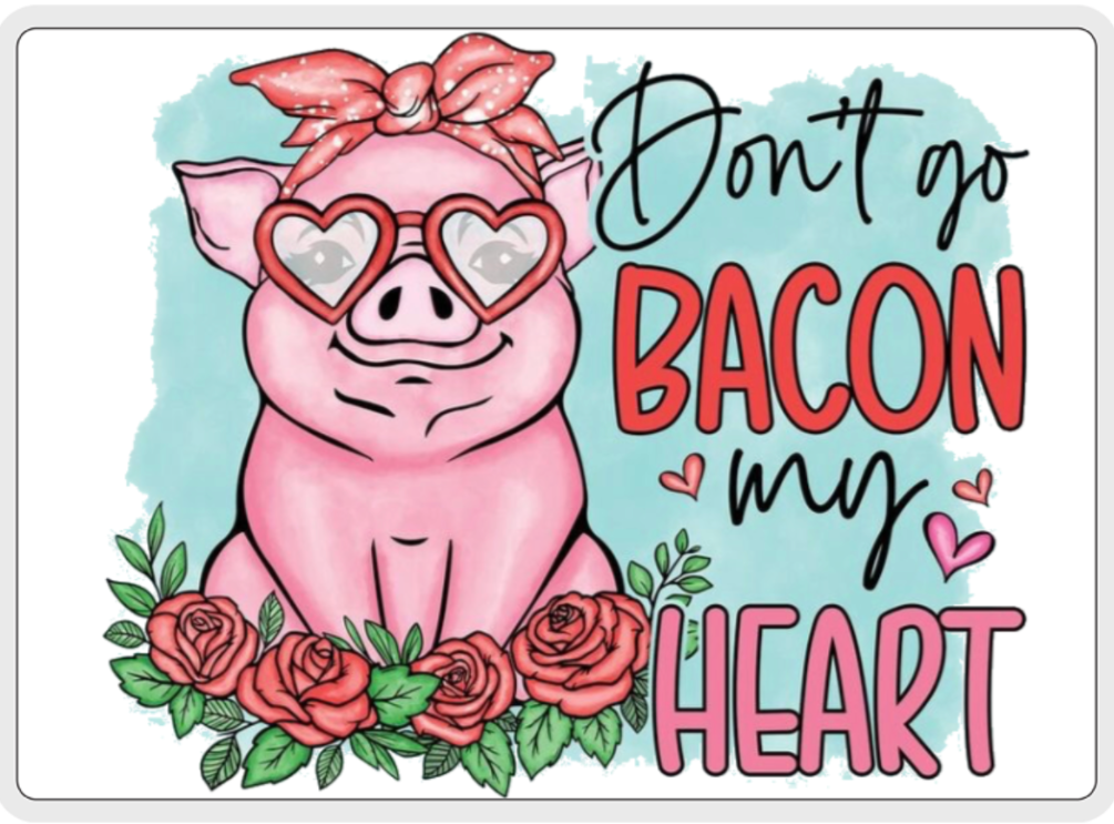 Glass Chopping Board, Don’t go Bacon my Heart, Worktop Saver