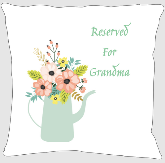 Personalised Cushion, Reserved For Grandma Pillow, 45cm