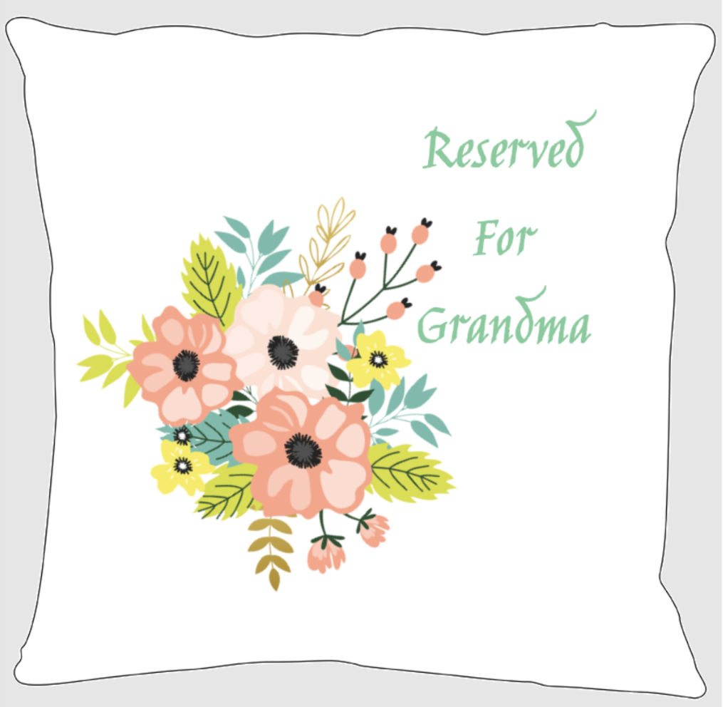 Personalised Cushion, Reserved For Grandma Pillow, 45cm