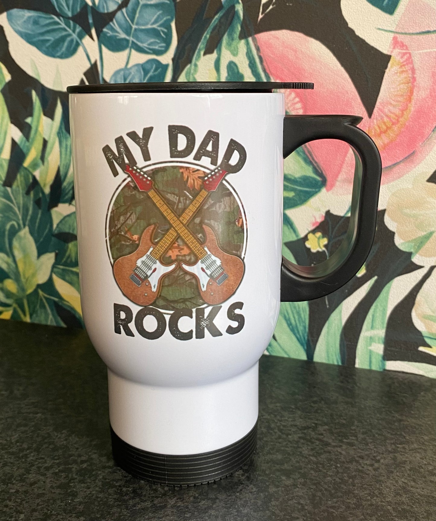 My Dad Rocks, Travel Mug, Ceramic Mug, Coaster, Cushion, Water Bottle, Keyring