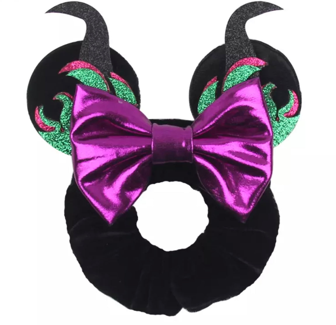 Mouse Ear Velvet Scrunchie, Maleficent, Sleeping Beauty
