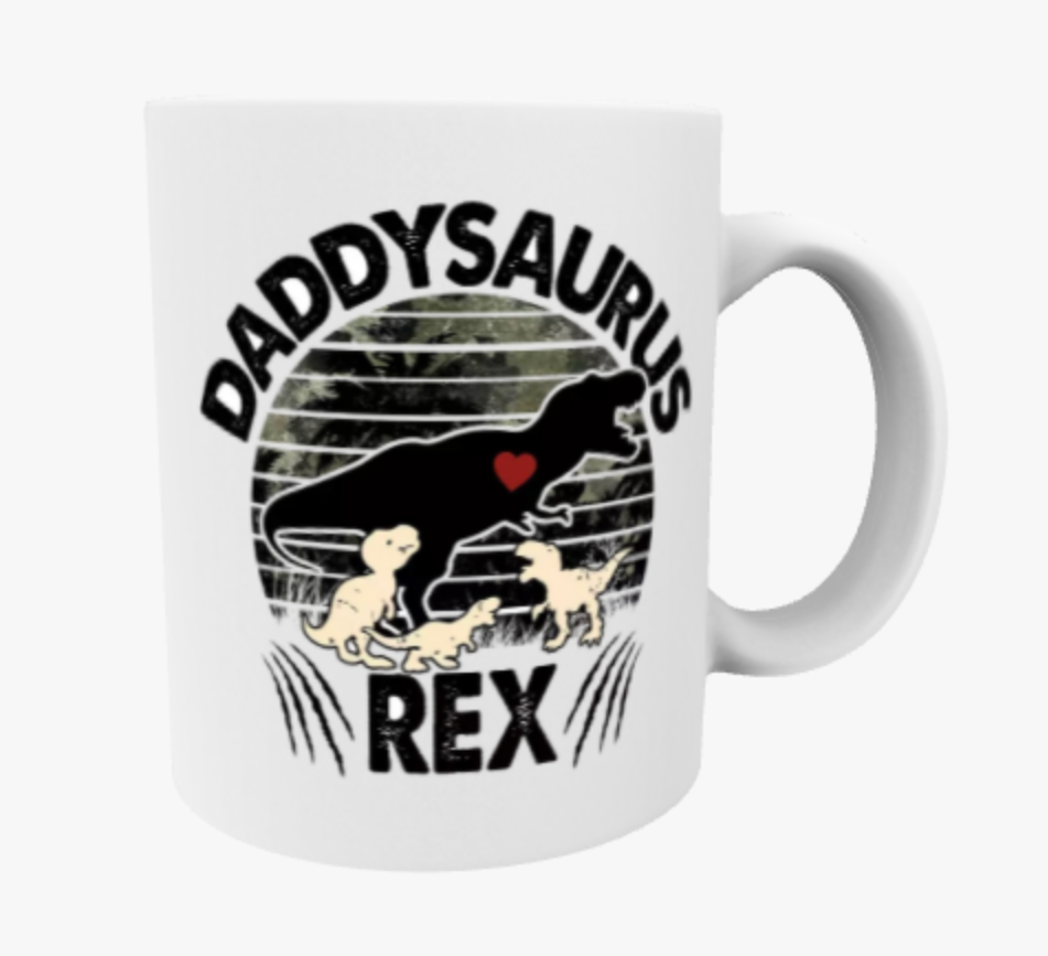 Daddysaurus Rex, Travel Mug, Ceramic Mug, Coaster, Cushion, Water Bottle, Keyring
