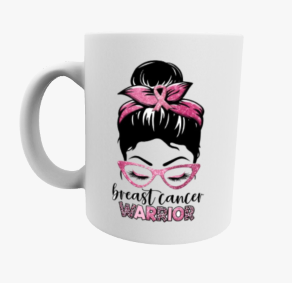 Breast Cancer Warrior, Ceramic Mug, Coaster, Cushion, Water Bottle, Keyring