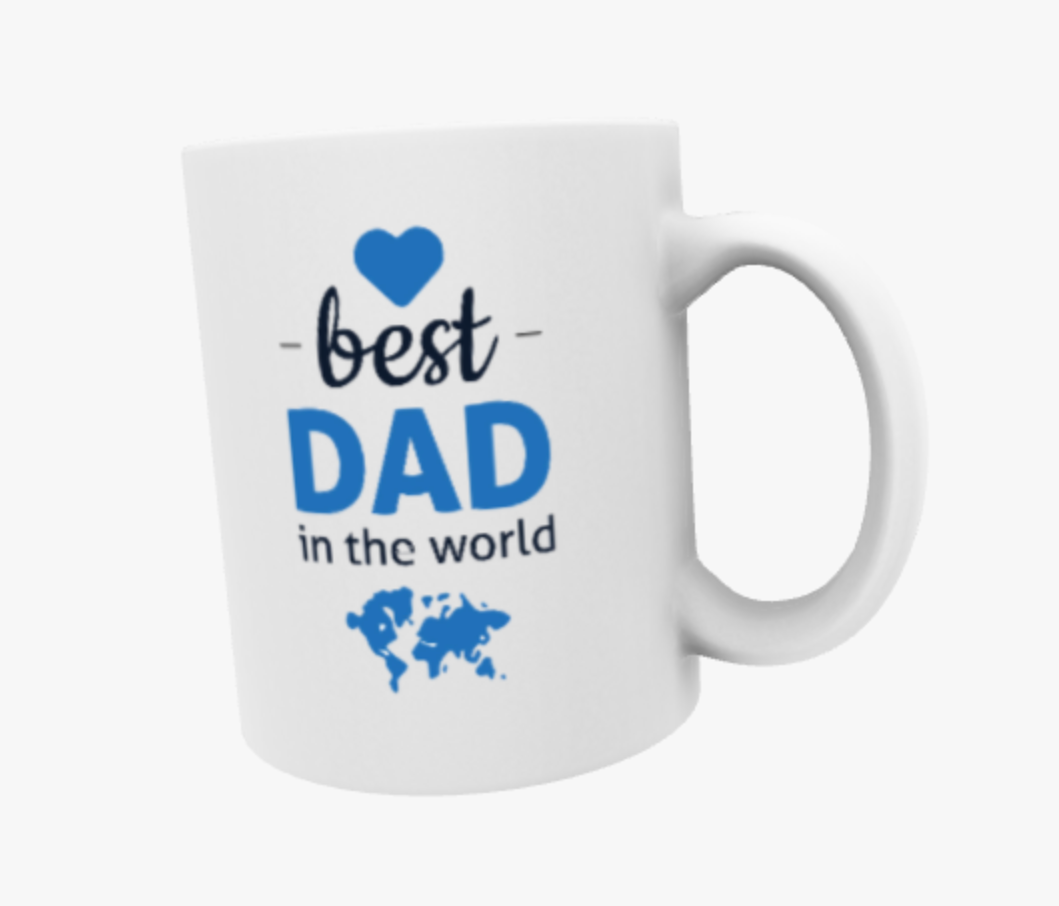 Best Dad in The World, Personalised, Travel Mug, Ceramic Mug, Coaster, Cushion, Water Bottle, Keyring