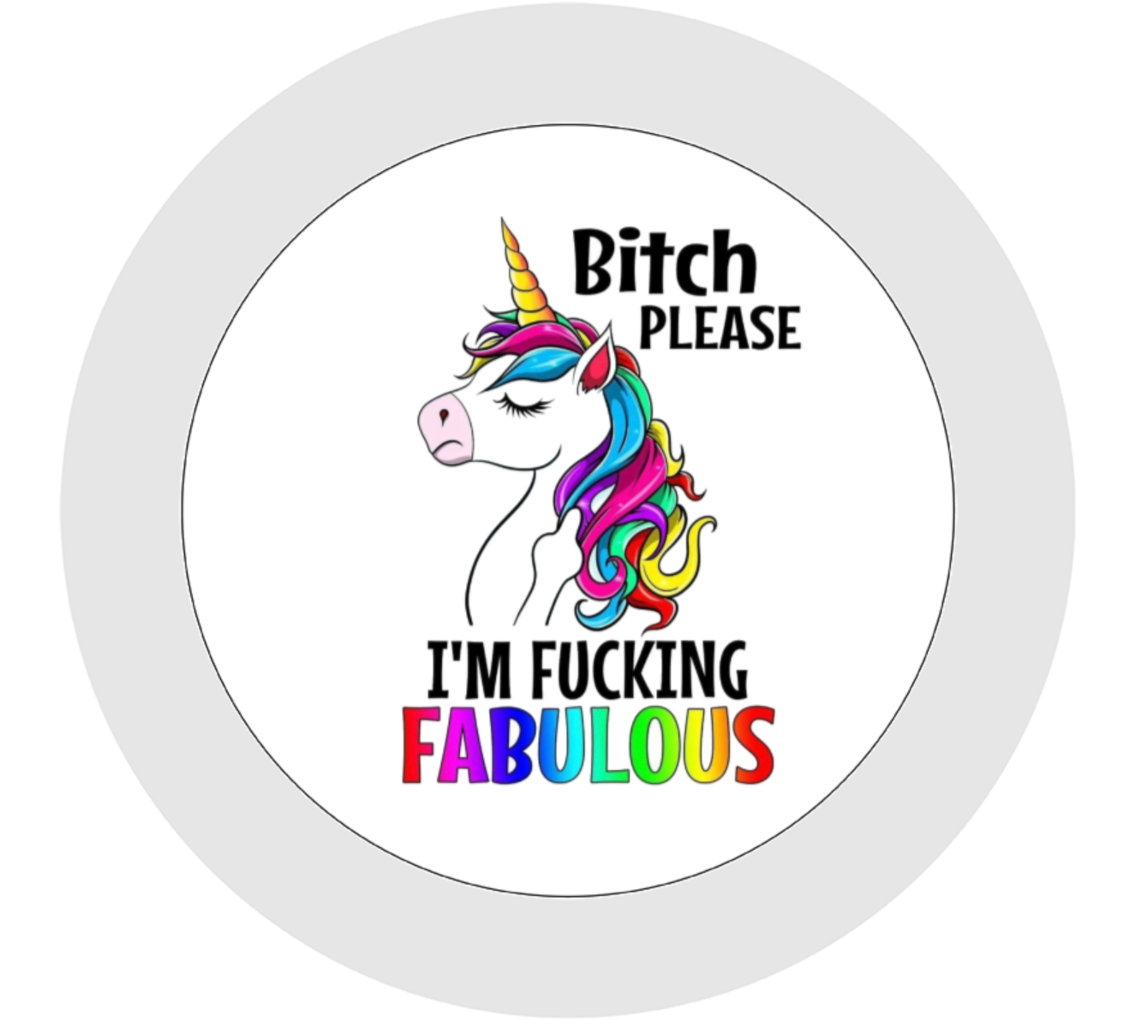 Bitch Please, Unicorn, Fabulous, Ceramic Mug & Coaster