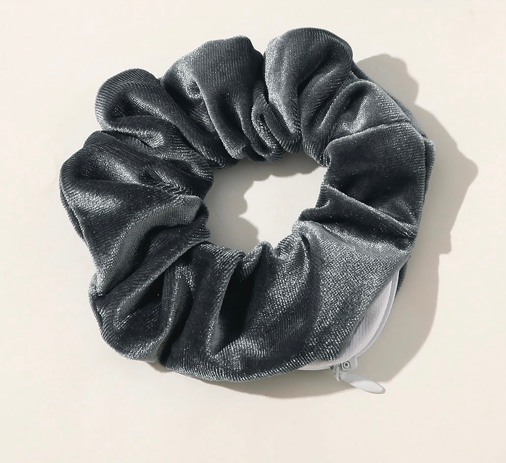Purse Scrunchies, Velvet Scrunchie, Solid Colour, A Purse and a Scrunchie in One, Choice of Colour