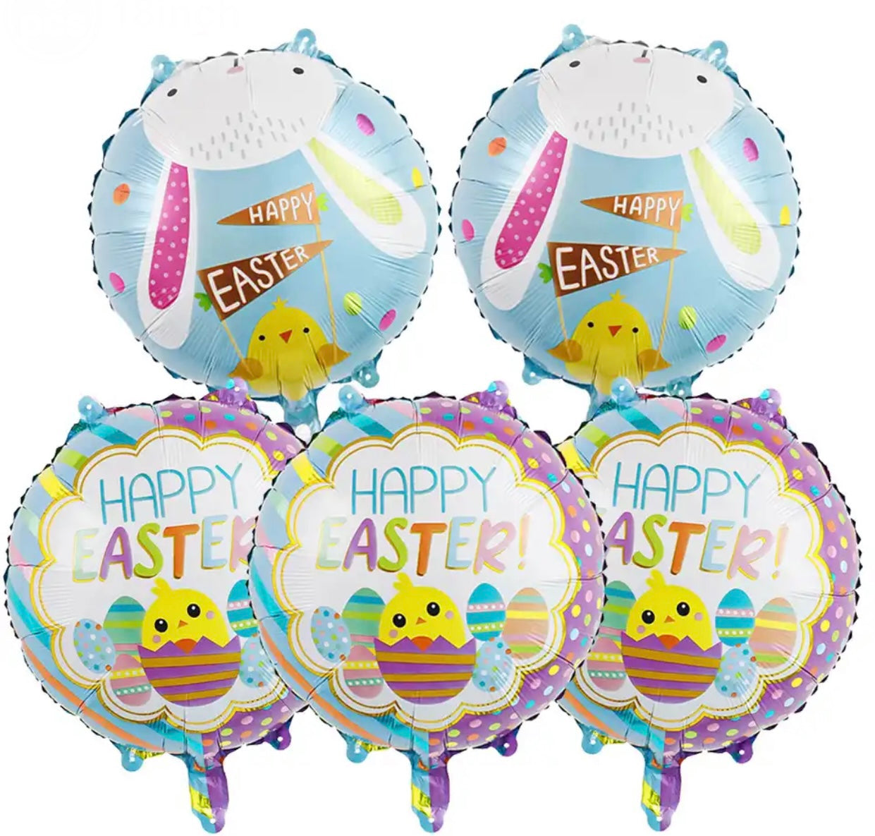 Happy Easter Foil Balloon, Bunny or Chick, Party Decoration, Balloon