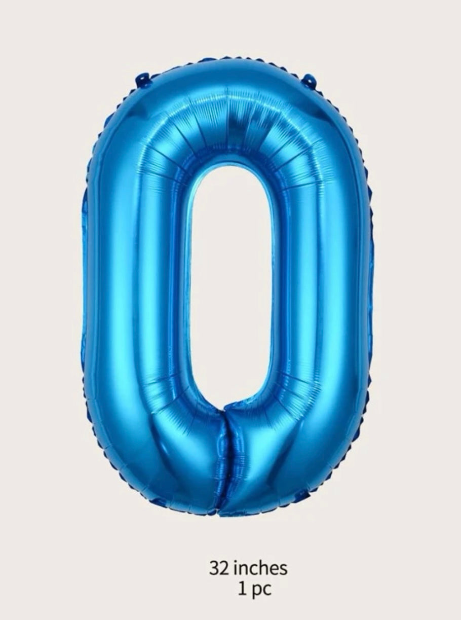 Large Blue Foil Number Balloons, Party Decoration, Balloon, Birthday, Age, Numbers