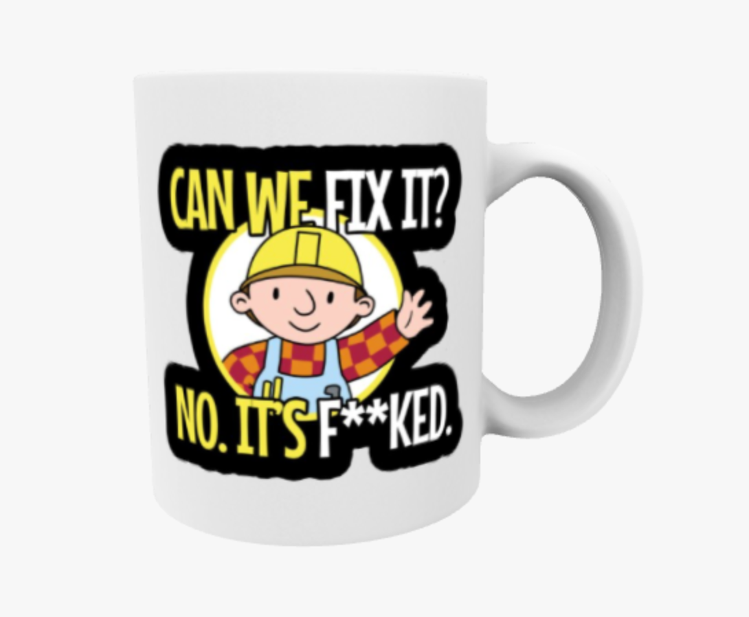 Can We Fix it? Bob the Builder, Travel Mug, Ceramic Mug, Coaster, Cushion, Water Bottle, Keyring
