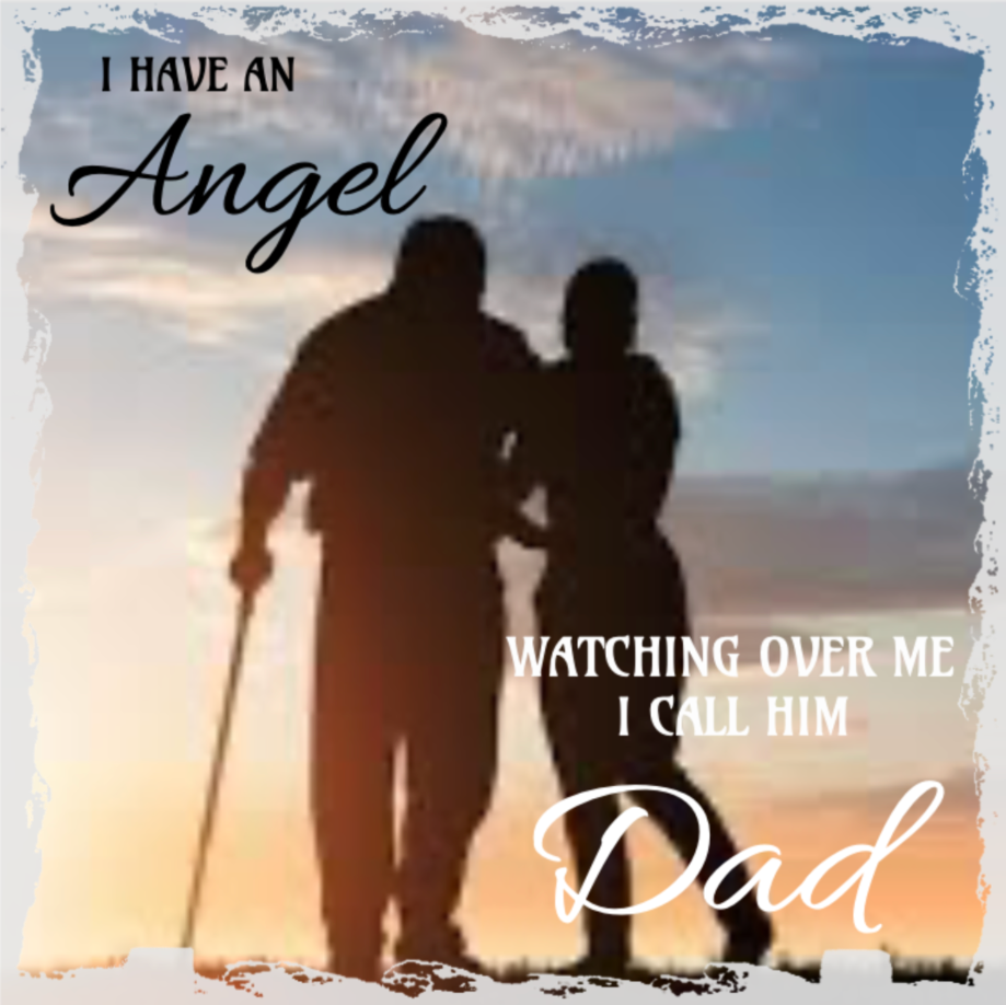Personalised Photo Slate, Memorial, I Have a Angel, I Call Him Dad, add your photo