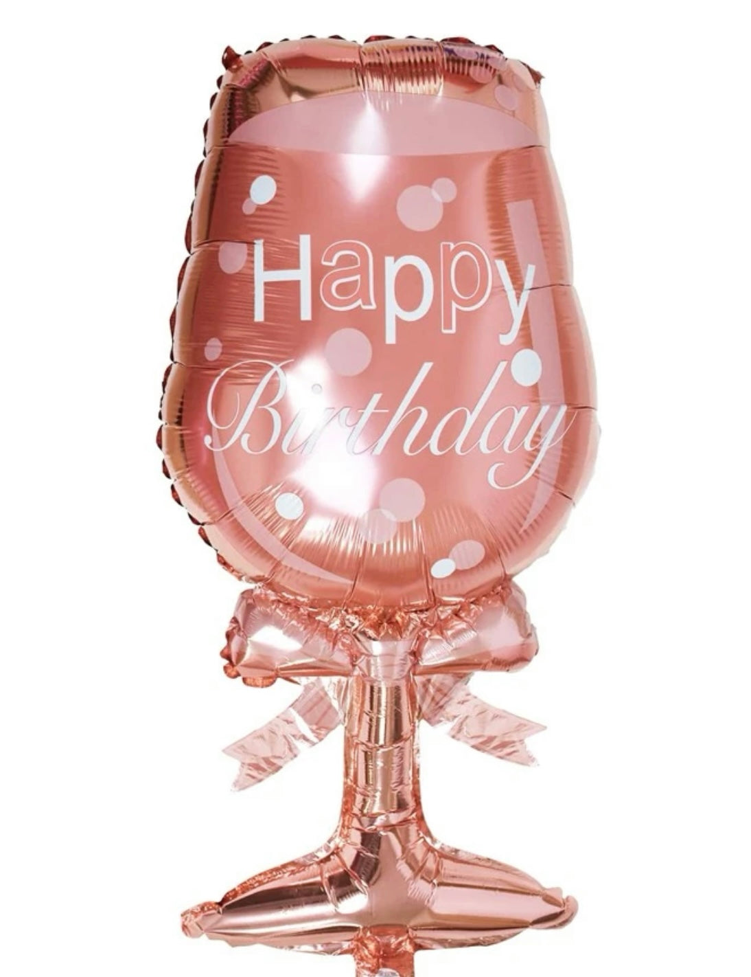 Happy Birthday Glass Shaped Foil Balloon, Party Decoration, Balloon, Birthday