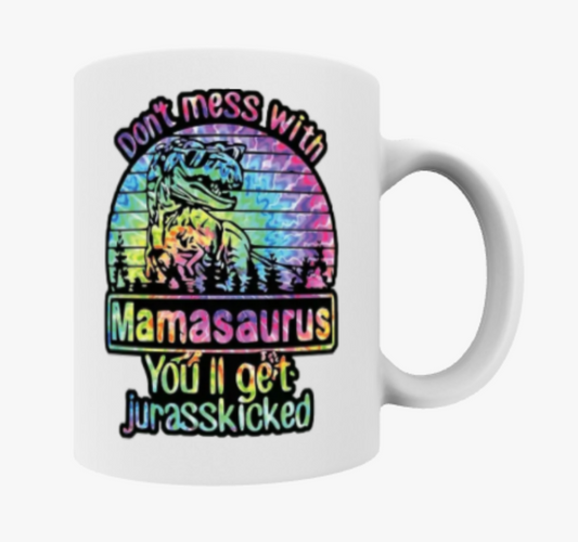 Mamasaurus, Ceramic Mug & Coaster, Dinosaur