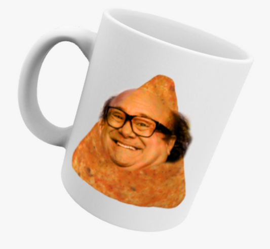 Danny Dorito, Danny Devito, Travel Mug, Ceramic Mug, Coaster, Cushion, Water Bottle, Keyring