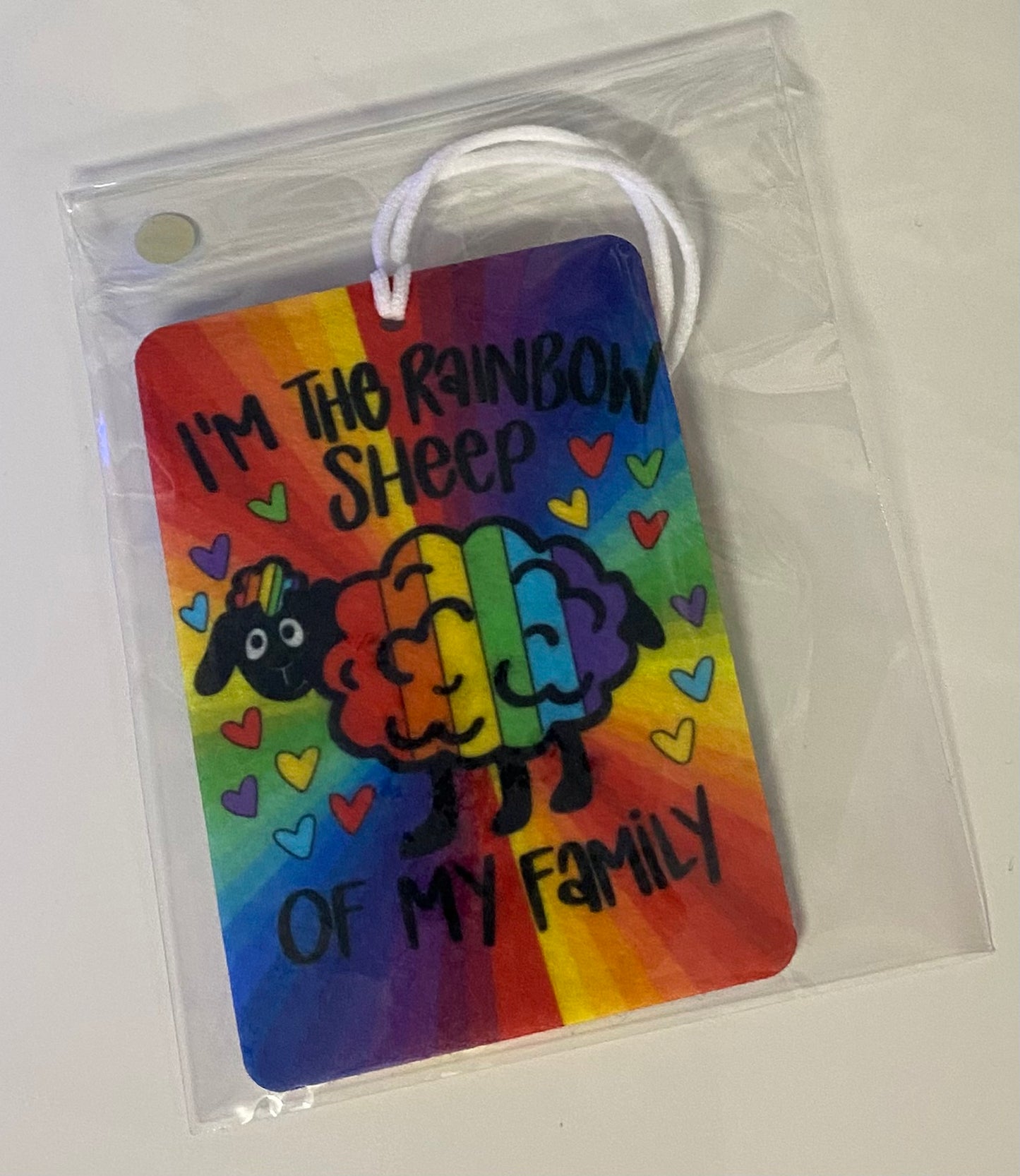 Hanging Air Freshener, I’m the Rainbow Sheep of The Family, Funny Car Air Freshener