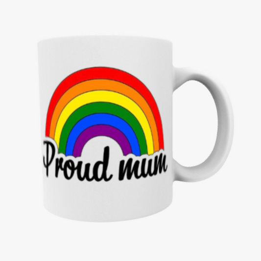 Proud Mum, LGBTQ+ Ceramic Mug & Coaster